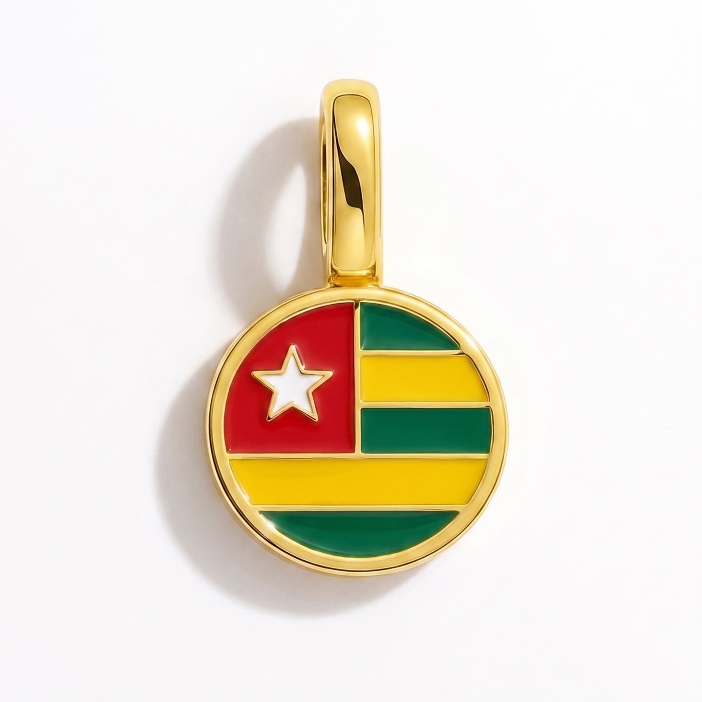 Charm vlag Togo – rond goud