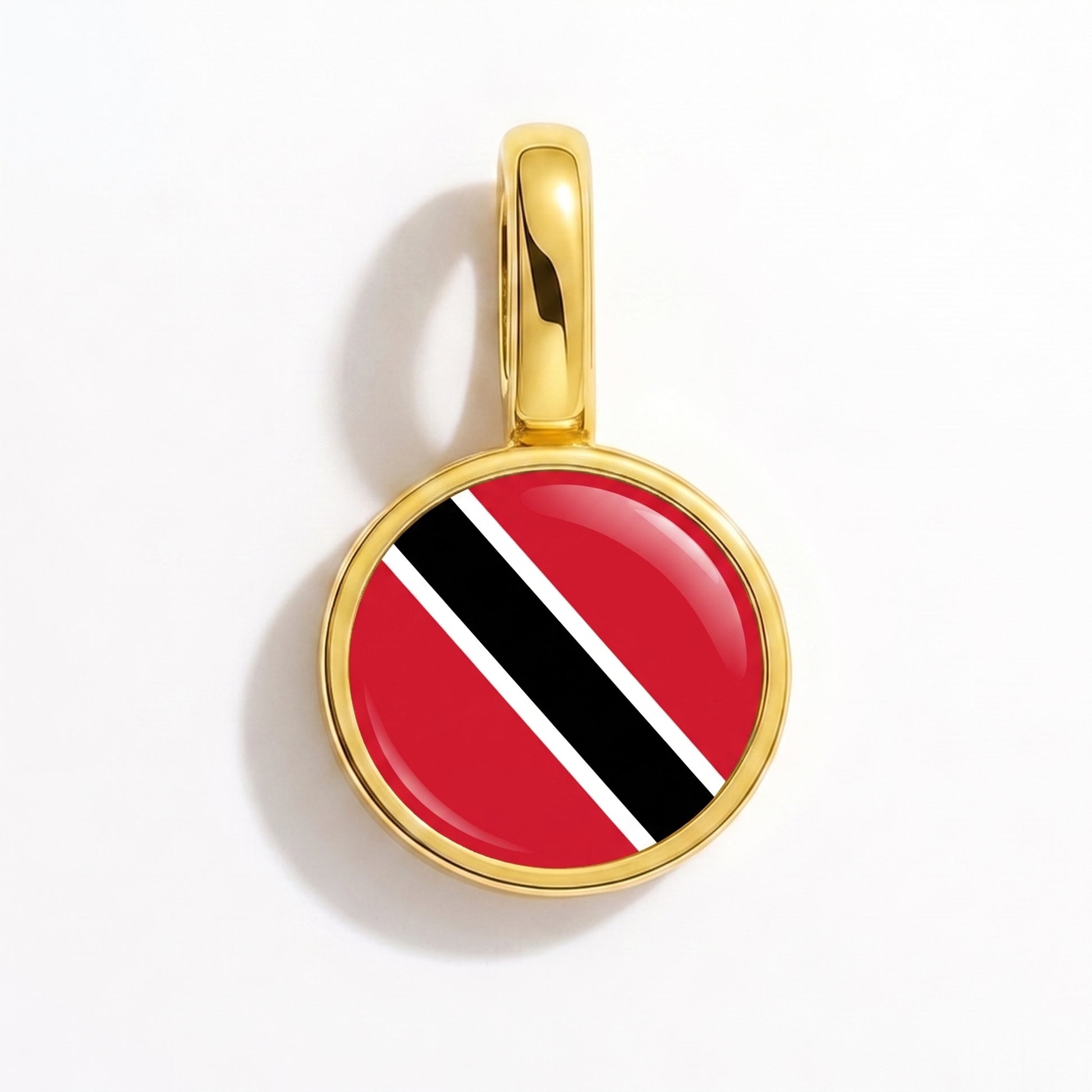 Charm vlag Trinidad en Tobago – rond goud