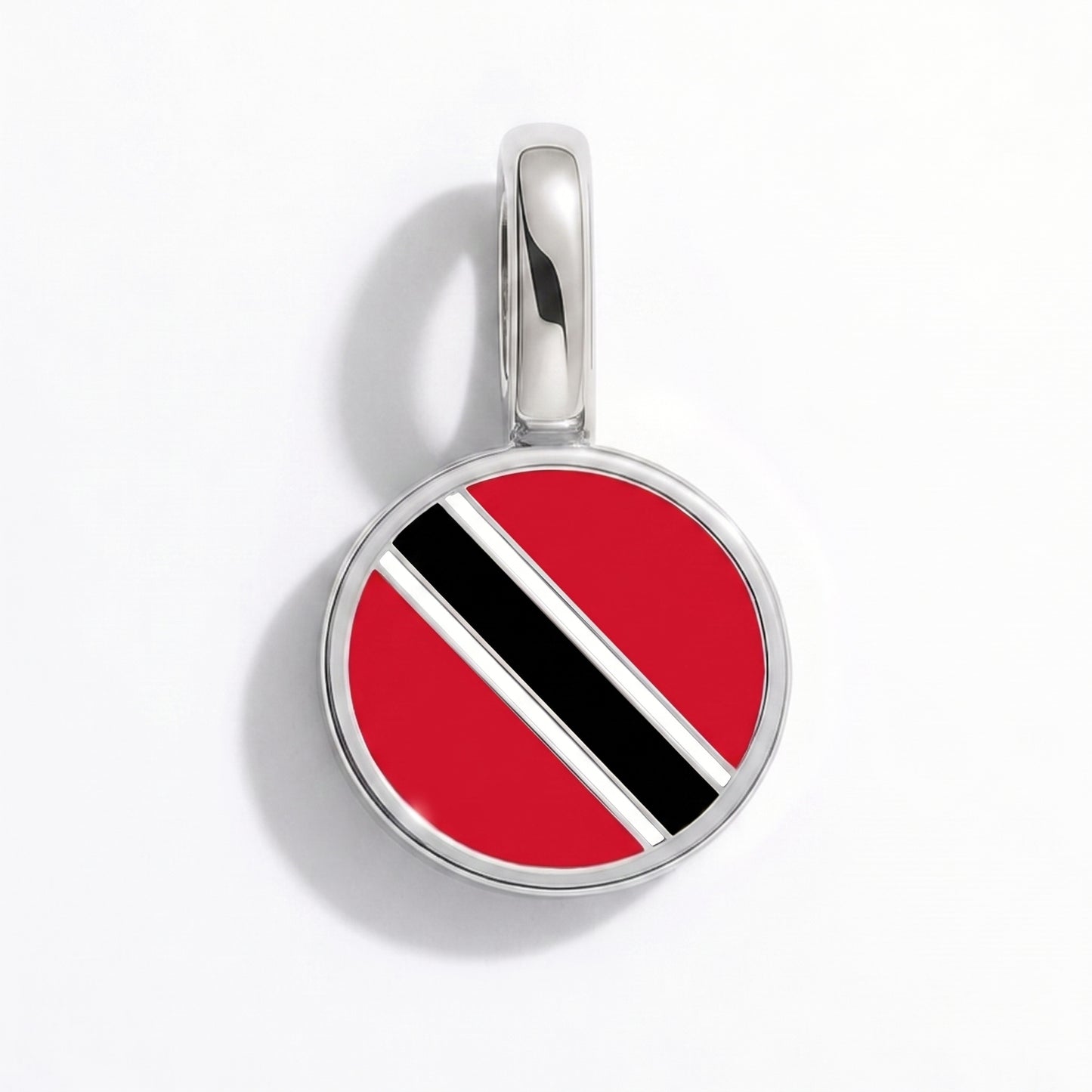 Charm vlag Trinidad en Tobago – rond zilver
