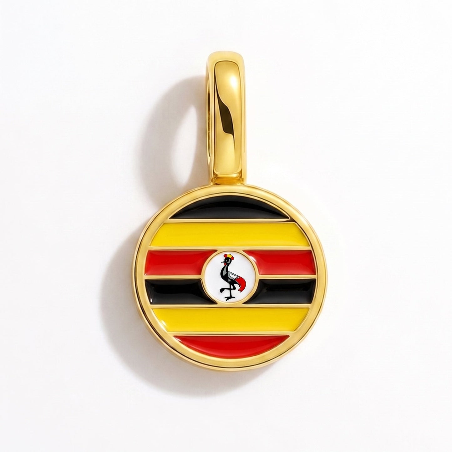 Charm vlag Oeganda – rechthoekig goud