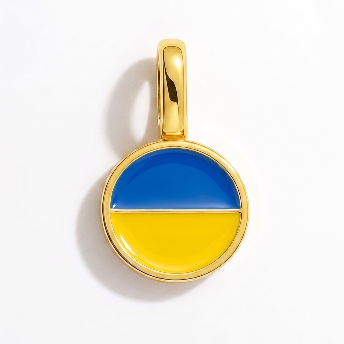 Charm vlag Oekraïne – rond goud