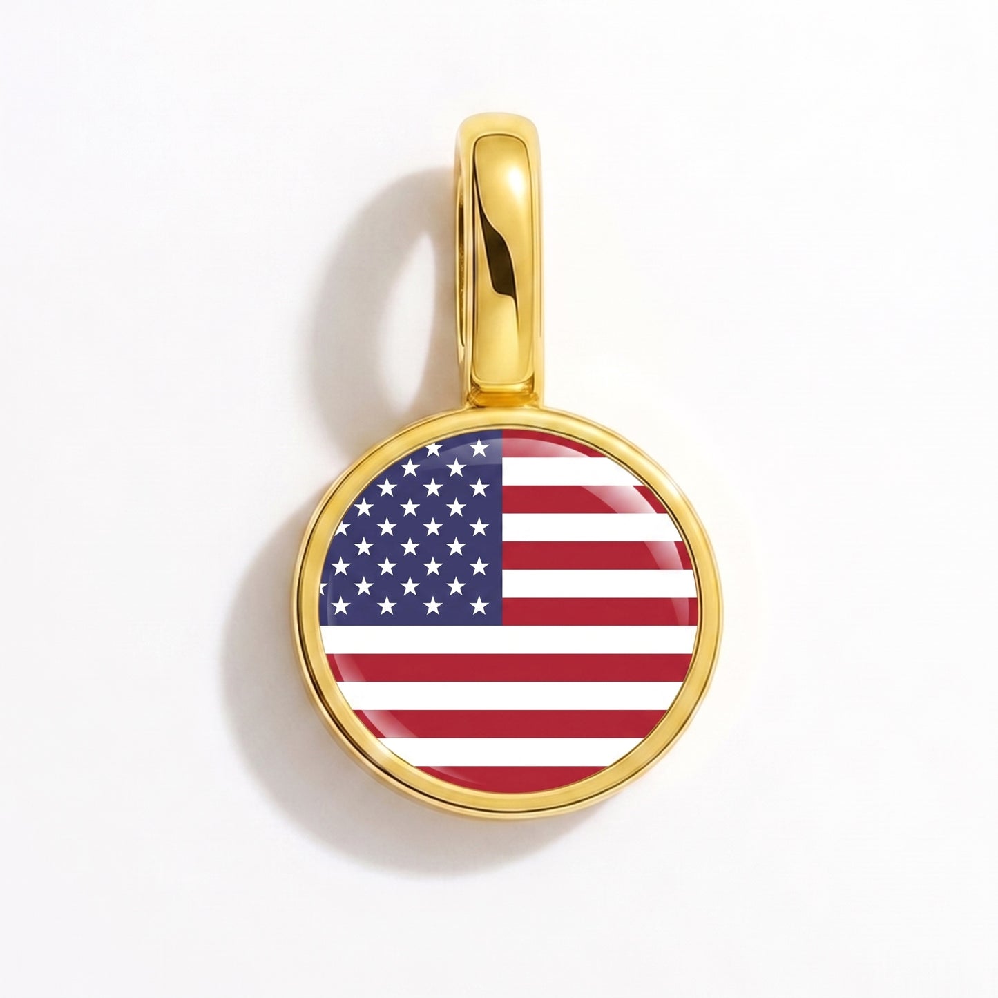 Charm vlag Verenigde Staten – rond goud
