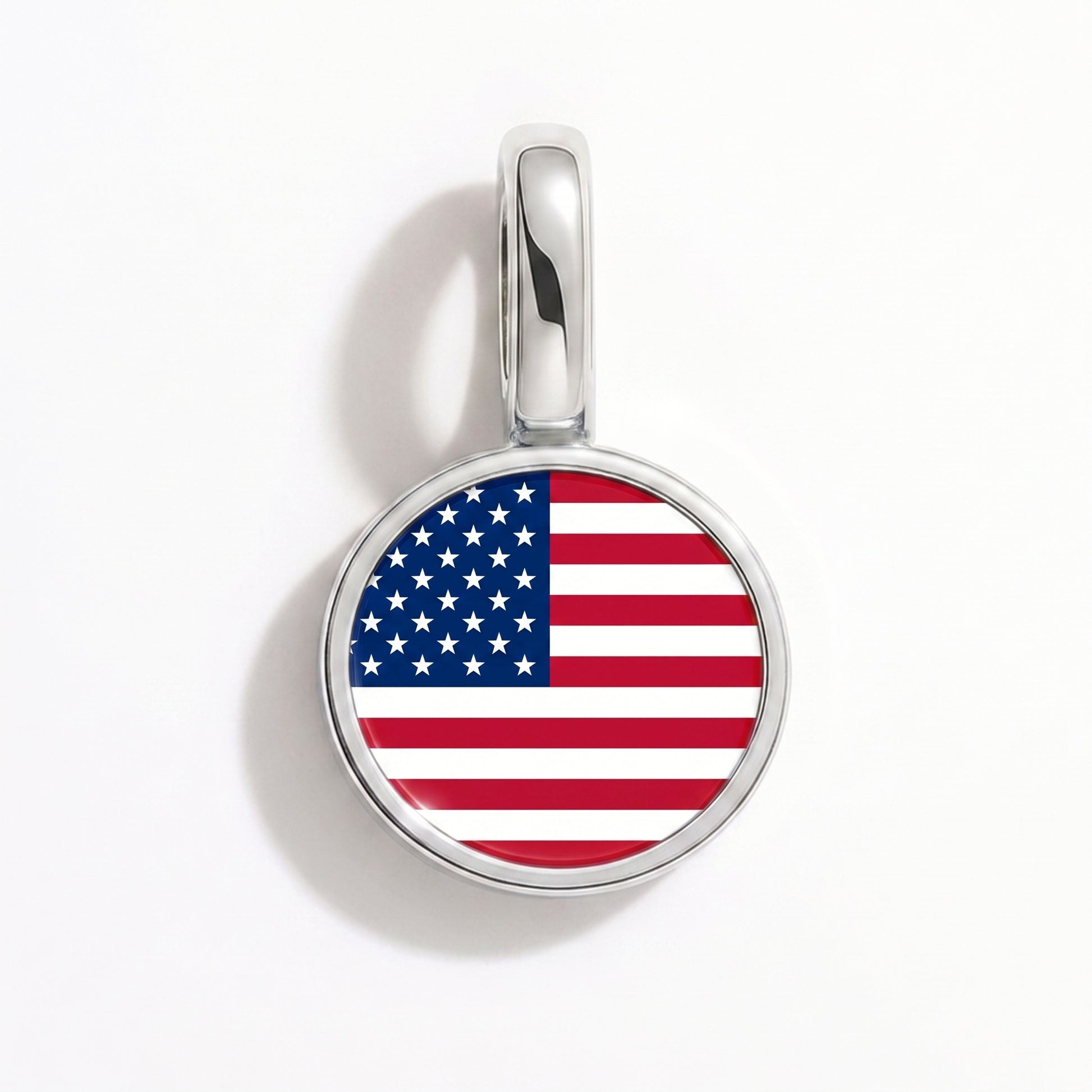 Charm vlag Verenigde Staten – rond zilver
