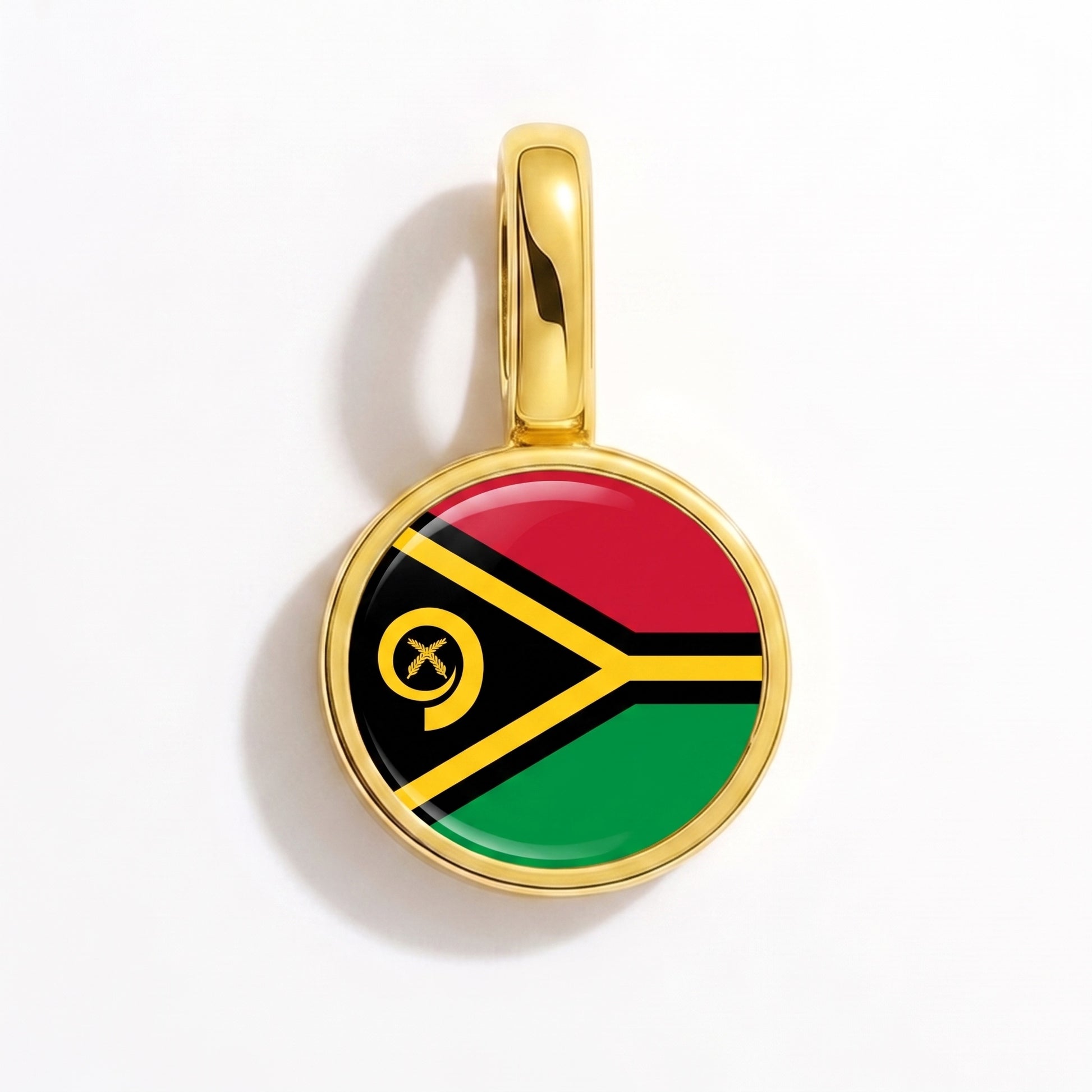Charm vlag Vanuatu – rond goud