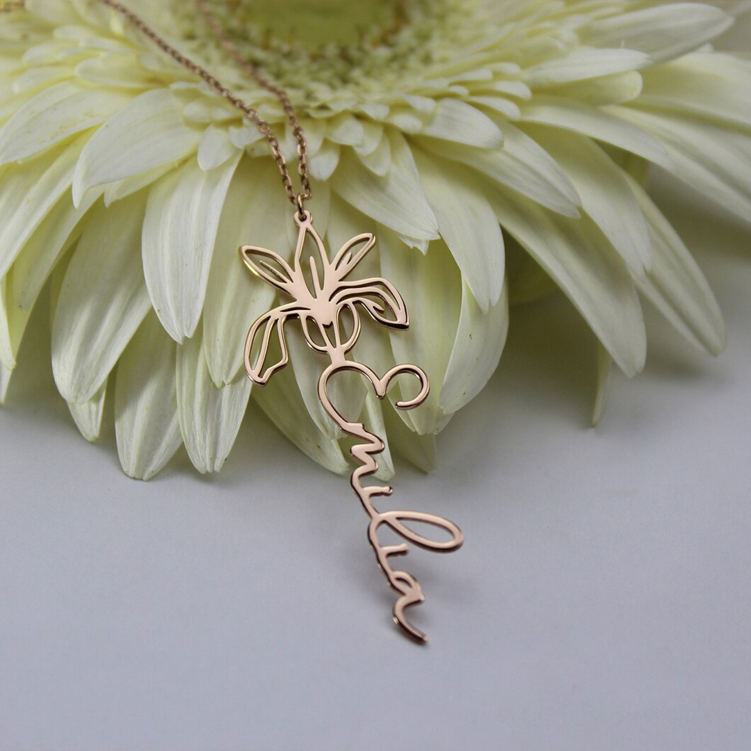 Geboorte Bloemen Naamketting
