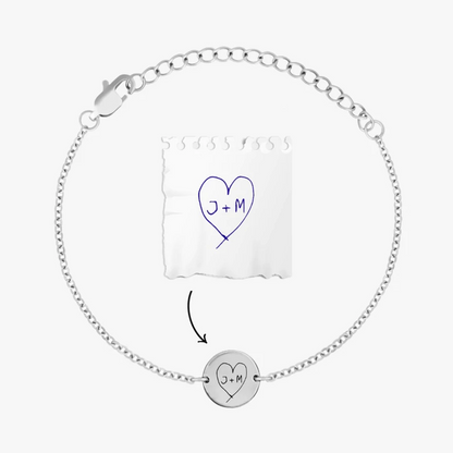 Gepersonaliseerde armband met je eigen handschrift/tekening