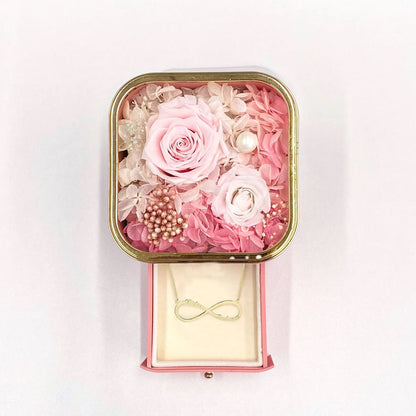 Oneindige liefde ketting met gravure