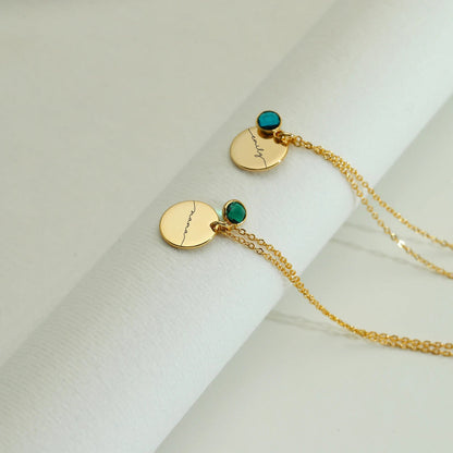 Gepersonaliseerde naamketting met geboortesteen